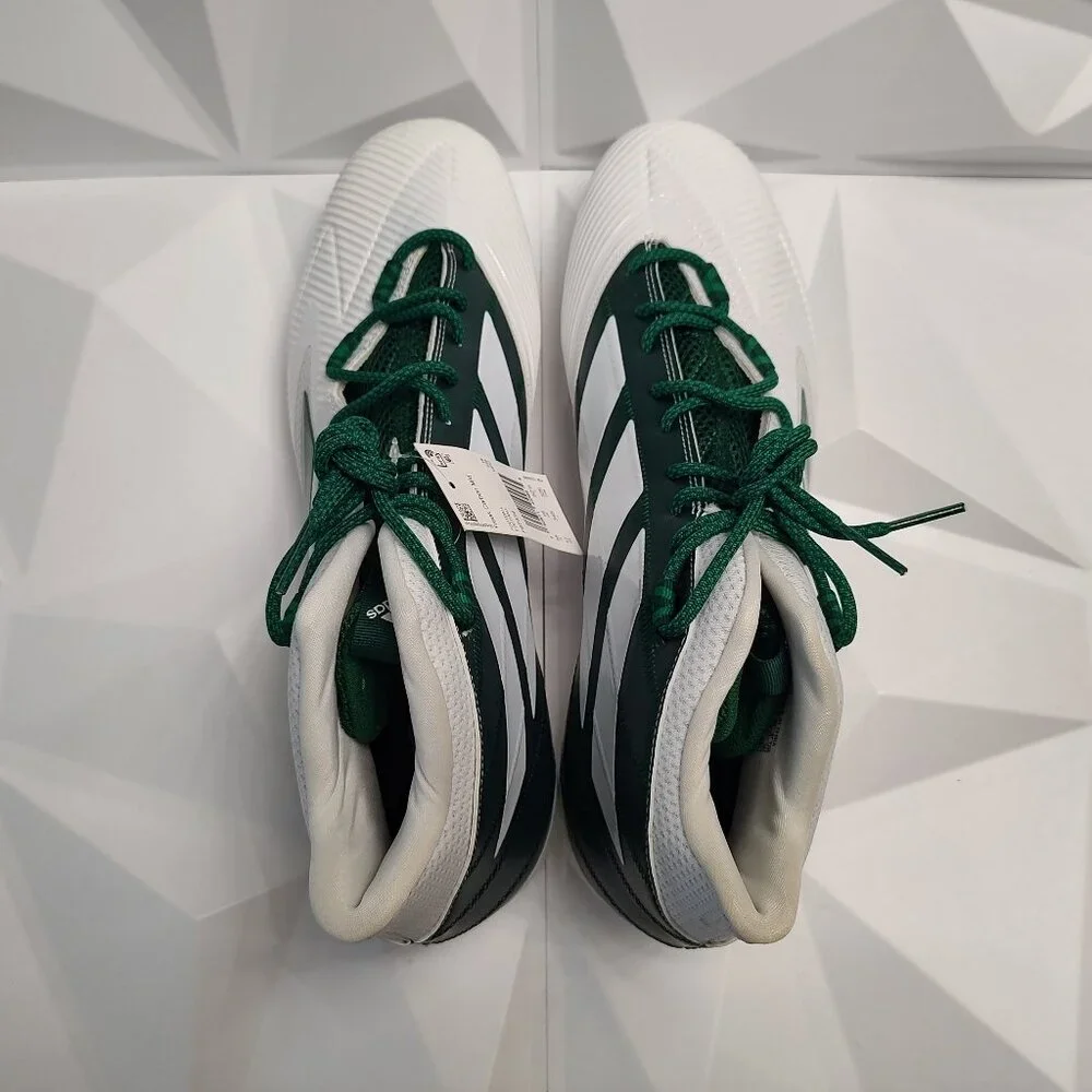 Adidas Mens Football Cleats 17 White Green Shoe Lacrosse Freak Carbon Mid - Picture 5 of 11